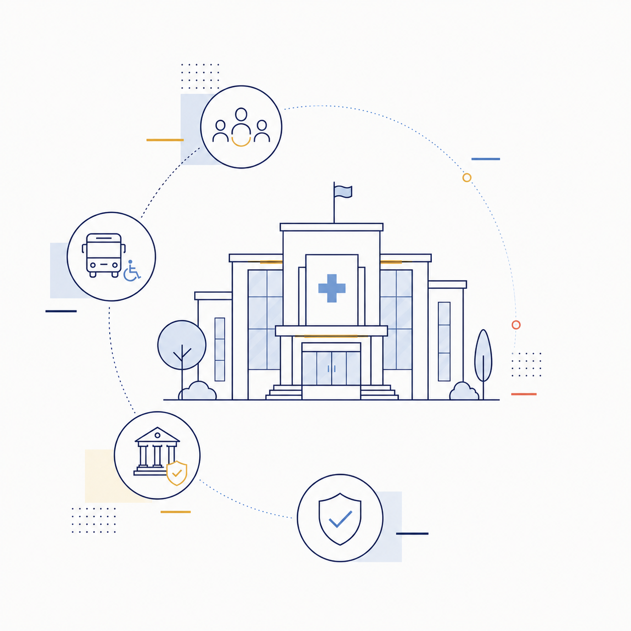Mondrian Health public health services illustration